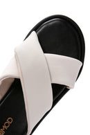 Women's Beige Thick Soled Slippers | Derimod Women's Beige Thick Soled Slippers | Derimod