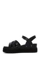 Women's Black Ankle Strap Thick Soled Sandals | Derimod Women's Black Ankle Strap Thick Soled Sandals | Derimod