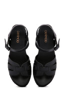 Women's Black Ankle Strap Thick Soled Sandals | Derimod Women's Black Ankle Strap Thick Soled Sandals | Derimod