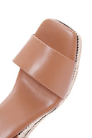 Kadın Taba Bilekten Bantlı Dolgu Topuklu Sandalet | Derimod Kadın Taba Bilekten Bantlı Dolgu Topuklu Sandalet | Derimod