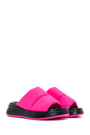 Women's Pink Thick Soled Slippers | Derimod Women's Pink Thick Soled Slippers | Derimod