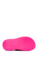 Women's Pink Thick Soled Slippers | Derimod Women's Pink Thick Soled Slippers | Derimod