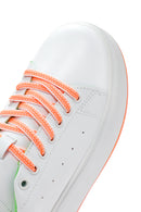 Women's White Lace-Up Thick Soled Sneaker | Derimod Women's White Lace-Up Thick Soled Sneaker | Derimod