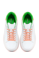 Kadın Beyaz Bağcıklı Kalın Tabanlı Sneaker | Derimod Kadın Beyaz Bağcıklı Kalın Tabanlı Sneaker | Derimod