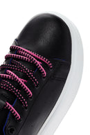 Kadın Siyah Bağcıklı Kalın Tabanlı Sneaker | Derimod Kadın Siyah Bağcıklı Kalın Tabanlı Sneaker | Derimod