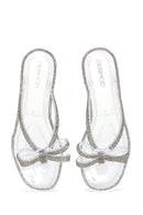 Women's Transparent Jelly Stone Slippers | Derimod Women's Transparent Jelly Stone Slippers | Derimod