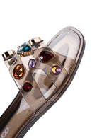 Kadın Siyah Jelly Taşlı Terlik | Derimod Kadın Siyah Jelly Taşlı Terlik | Derimod