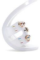 Women's White Jelly Stone Slippers | Derimod Women's White Jelly Stone Slippers | Derimod