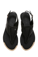 Women's Black Ankle Strap Flip Flops Sandals | Derimod Women's Black Ankle Strap Flip Flops Sandals | Derimod