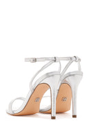 Women's Silver Ankle Strap High Heel Sandals | Derimod Women's Silver Ankle Strap High Heel Sandals | Derimod
