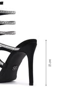 Women's Black Ankle Strap Thin Heel Stone Sandals | Derimod Women's Black Ankle Strap Thin Heel Stone Sandals | Derimod