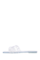 Women's Silver Transparent Jelly Slippers | Derimod Women's Silver Transparent Jelly Slippers | Derimod