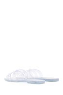 Women's Silver Transparent Jelly Slippers | Derimod Women's Silver Transparent Jelly Slippers | Derimod