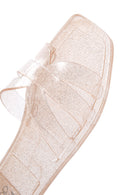 Women's Gold Transparent Jelly Slippers | Derimod Women's Gold Transparent Jelly Slippers | Derimod