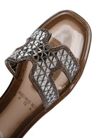 Women's Black Stone Jelly Slippers | Derimod Women's Black Stone Jelly Slippers | Derimod