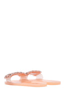 Women's Pink Jelly Stone Slippers | Derimod Women's Pink Jelly Stone Slippers | Derimod
