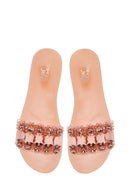 Women's Pink Jelly Stone Slippers | Derimod Women's Pink Jelly Stone Slippers | Derimod