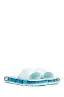 Women's Blue Jelly Slippers | Derimod Women's Blue Jelly Slippers | Derimod
