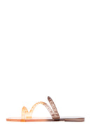 Kadın Kahverengi Şeffaf Jelly Terlik | Derimod Kadın Kahverengi Şeffaf Jelly Terlik | Derimod