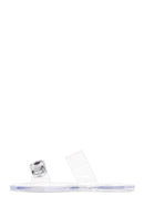 Women's Transparent Jelly Stone Slippers | Derimod Women's Transparent Jelly Stone Slippers | Derimod