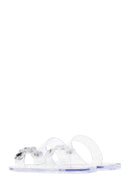 Women's Transparent Jelly Stone Slippers | Derimod Women's Transparent Jelly Stone Slippers | Derimod