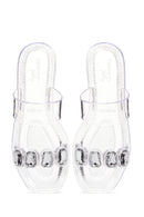 Women's Transparent Jelly Stone Slippers | Derimod Women's Transparent Jelly Stone Slippers | Derimod