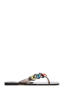 Kadın Siyah Taşlı Jelly Parmak Arası Terlik | Derimod Kadın Siyah Taşlı Jelly Parmak Arası Terlik | Derimod