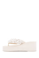 Women's White Jelly Filled Heeled Slippers | Derimod Women's White Jelly Filled Heeled Slippers | Derimod