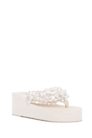 Women's White Jelly Filled Heeled Slippers | Derimod Women's White Jelly Filled Heeled Slippers | Derimod