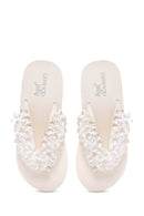 Women's White Jelly Filled Heeled Slippers | Derimod Women's White Jelly Filled Heeled Slippers | Derimod