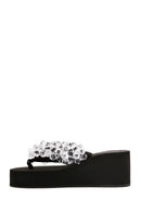 Women's Black Jelly Filled Heeled Slippers | Derimod Women's Black Jelly Filled Heeled Slippers | Derimod