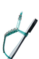 Kadın Mavi Bilekten Bantlı Taşlı Parmak Arası Sandalet | Derimod Kadın Mavi Bilekten Bantlı Taşlı Parmak Arası Sandalet | Derimod