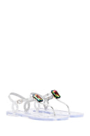 Women's Transparent Jelly Flip Flops Sandals | Derimod Women's Transparent Jelly Flip Flops Sandals | Derimod