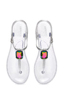 Women's Transparent Jelly Flip Flops Sandals | Derimod Women's Transparent Jelly Flip Flops Sandals | Derimod