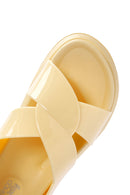 Women's Yellow Ankle Strap Thick Soled Jelly Sandals | Derimod Women's Yellow Ankle Strap Thick Soled Jelly Sandals | Derimod