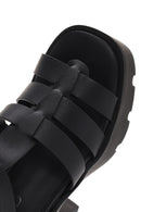 Women's Black Ankle Strap Platform Heeled Sandals | Derimod Women's Black Ankle Strap Platform Heeled Sandals | Derimod