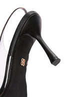 Kadın Siyah Taşlı İnce Topuklu Sandalet | Derimod Kadın Siyah Taşlı İnce Topuklu Sandalet | Derimod