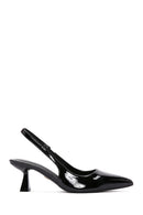 Women's Black Open Back Thin Heeled Shoes | Derimod Women's Black Open Back Thin Heeled Shoes | Derimod