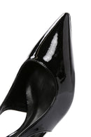Women's Black Open Back Thin Heeled Shoes | Derimod Women's Black Open Back Thin Heeled Shoes | Derimod