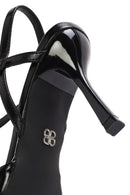 Kadın Siyah Arkası Açık Yüksek Topuklu Taşlı Stiletto | Derimod Kadın Siyah Arkası Açık Yüksek Topuklu Taşlı Stiletto | Derimod