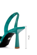 Kadın Yeşil Arkası Açık İnce Topuklu Ayakkabı | Derimod Kadın Yeşil Arkası Açık İnce Topuklu Ayakkabı | Derimod