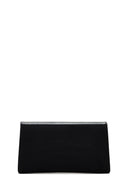 Women's Black Chain Strap Patterned Clutch Bag | Derimod Women's Black Chain Strap Patterned Clutch Bag | Derimod