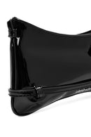 Kadın Siyah Uzun Askılı Rugan Omuz Çantası | Derimod Kadın Siyah Uzun Askılı Rugan Omuz Çantası | Derimod