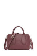 Women's Claret Red Long Strap Classic Leather Handbag | Derimod Women's Claret Red Long Strap Classic Leather Handbag | Derimod