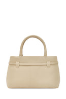 Kadın Bej Deri Klasik Kol Çantası | Derimod Kadın Bej Deri Klasik Kol Çantası | Derimod