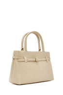 Kadın Bej Deri Klasik Kol Çantası | Derimod Kadın Bej Deri Klasik Kol Çantası | Derimod