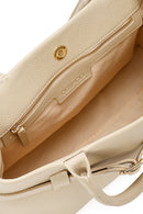 Kadın Bej Deri Klasik Kol Çantası | Derimod Kadın Bej Deri Klasik Kol Çantası | Derimod