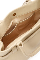 Kadın Bej Deri Klasik Kol Çantası | Derimod Kadın Bej Deri Klasik Kol Çantası | Derimod