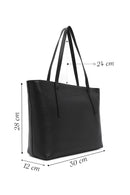 Kadın Siyah Deri Klasik Omuz Çantası | Derimod Kadın Siyah Deri Klasik Omuz Çantası | Derimod