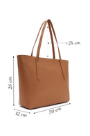 Kadın Taba Deri Klasik Omuz Çantası | Derimod Kadın Taba Deri Klasik Omuz Çantası | Derimod